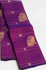 PURPLE BORDERLESS SAREE