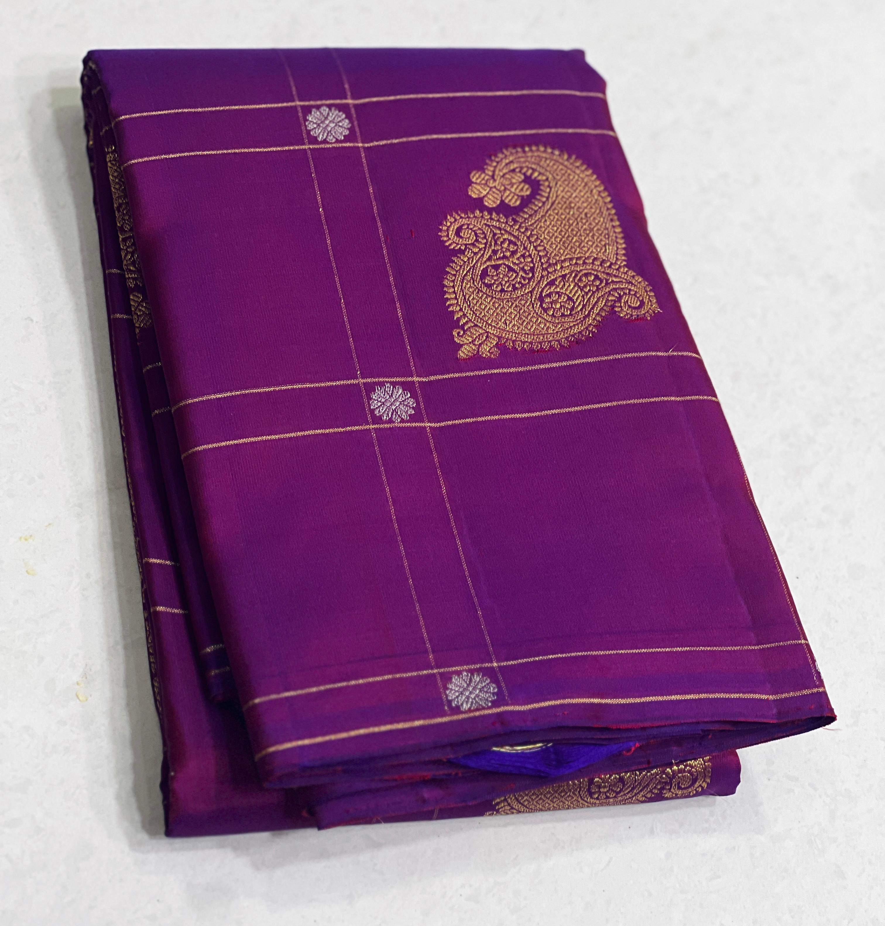 PURPLE BORDERLESS SAREE