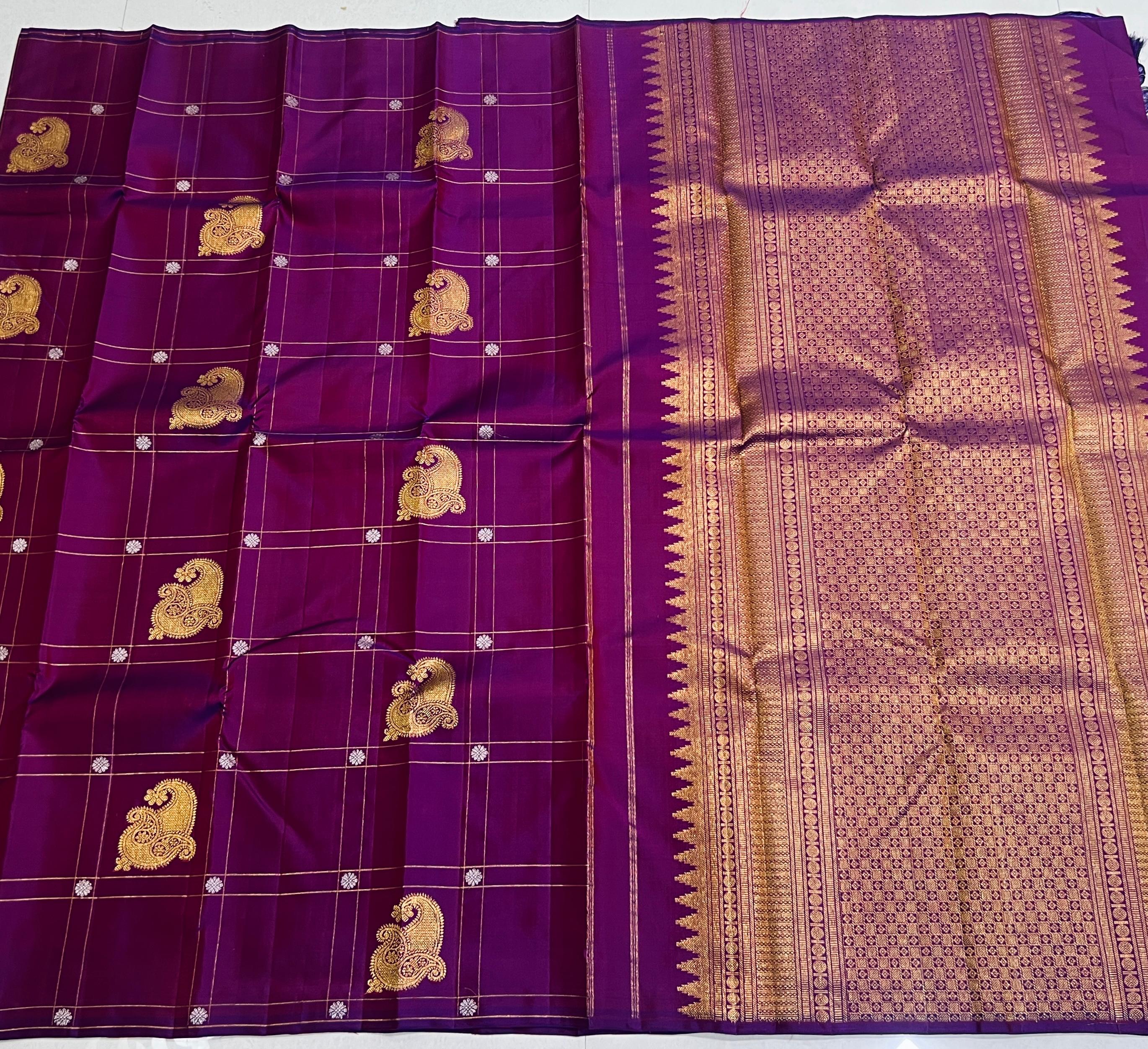 PURPLE BORDERLESS SAREE