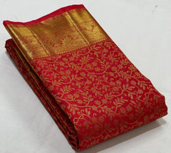 OANGISH RED BORDER COMBITION PURE KANCHI SILK SAREE