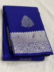 ROYAL BLUE  BORDER COMBITION PURE KANCHI SILK SAREE