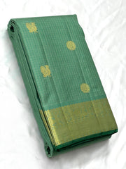 LITE GREEN BORDER COMBITION PURE KANCHI SILK SAREE