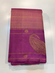 PINK/GOLD COLOUR  ZARI BORDER COMBITION PURE KANCHI SILK SAREE