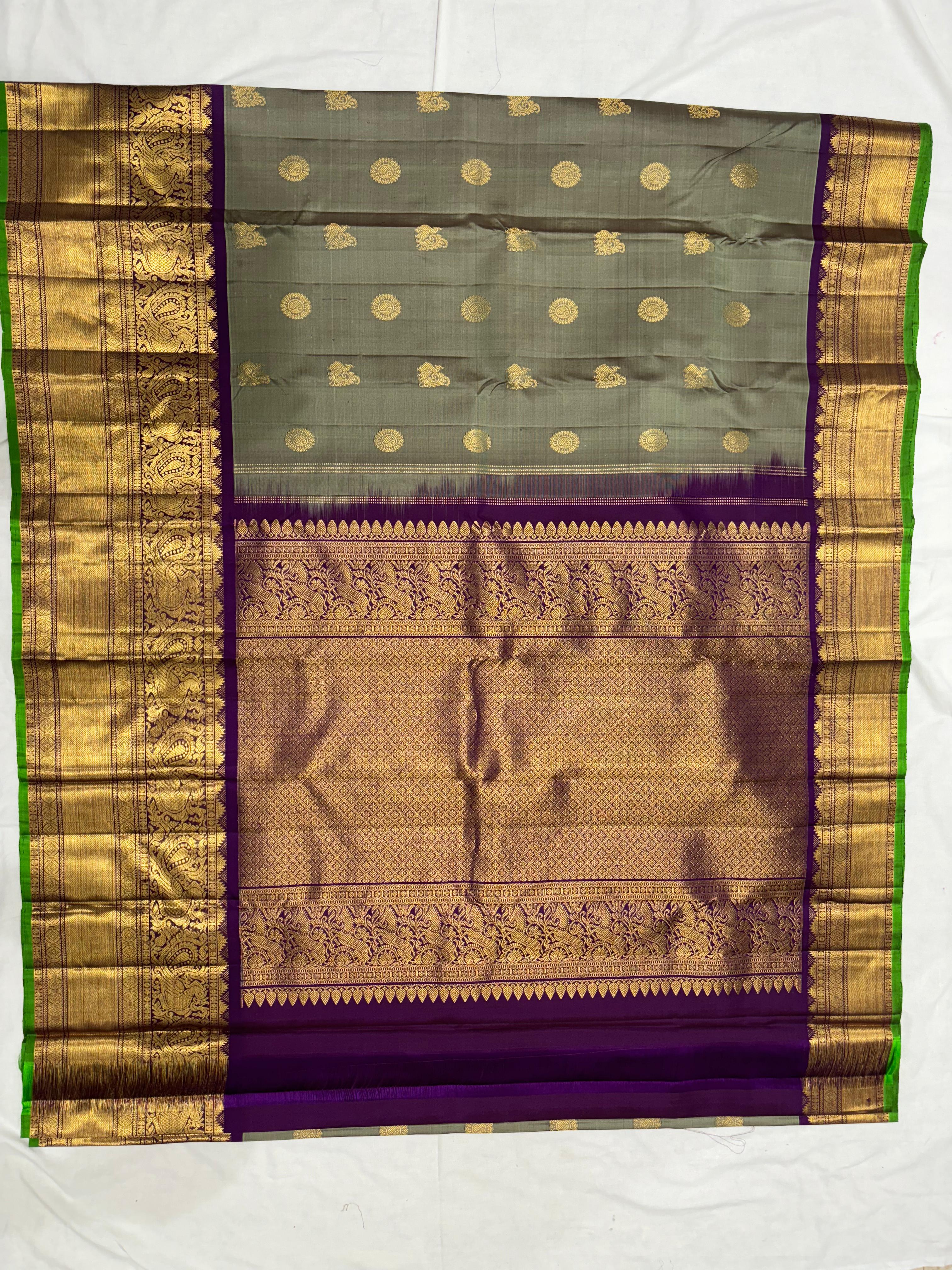 GREY/PURPLE  GADWAL KANCHI  PATTU SAREE