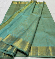 LITE BLUE COLOUR ZARI COMBINITION PURE SILK SAREES