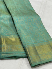 LITE BLUE COLOUR ZARI COMBINITION PURE SILK SAREES