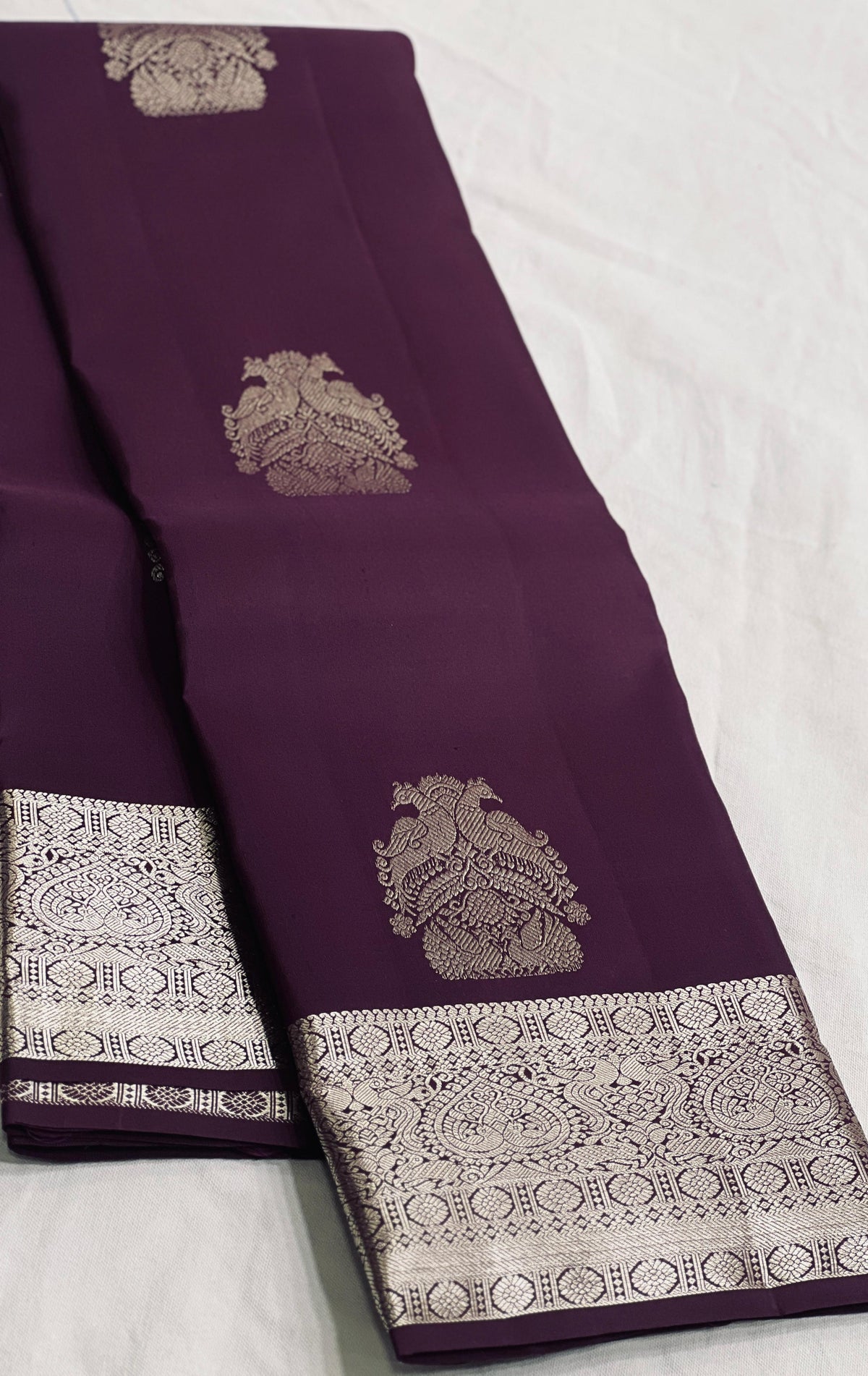 WINE COLOUR ZARI COMBINITION PURE SILK SAREES