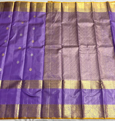 LAVENDER/YELLOW COLOUR ZARI COMBINITION PURE SILK SAREES