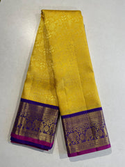 YELLOW/VOILET  KANCHI SILK SAREES