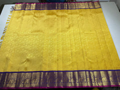 YELLOW/VOILET  KANCHI SILK SAREES