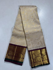 BEIGE/BROWN KANCHI SILK SAREES