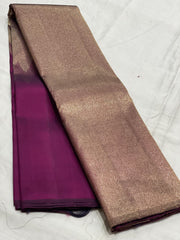 MAGENTA PINK/GOLD  TEMPLE BOARDER SAREE