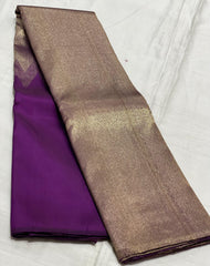 PURPLE/GOLD  TEMPLE BOARDER SAREE