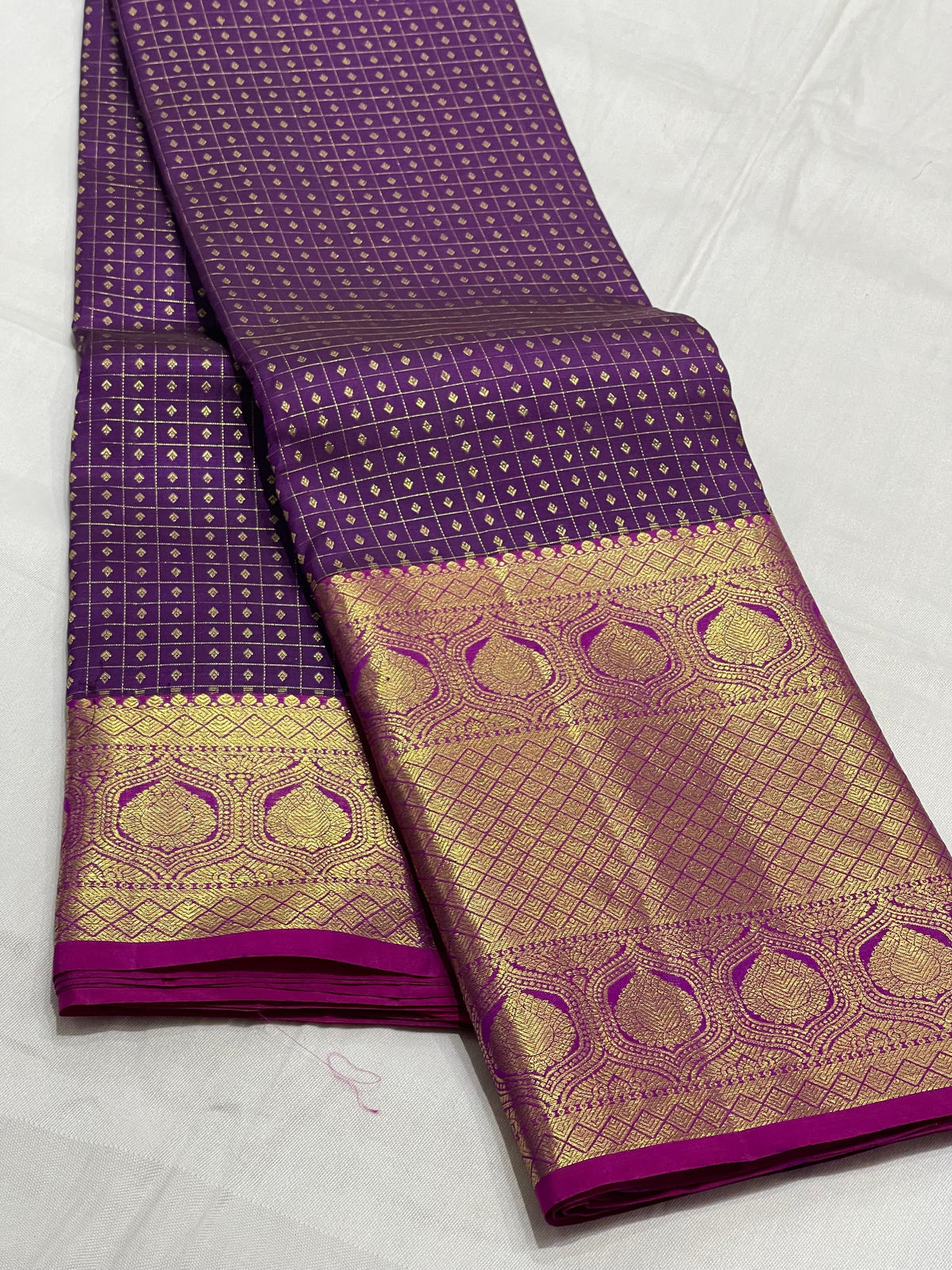 DARK PURPLE/PINK  COLOUR ZARI COMBINITION PURE SILK SAREES