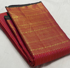 MAROON RED/GREEN COLOUR ZARI COMBINITION PURE SILK SAREES