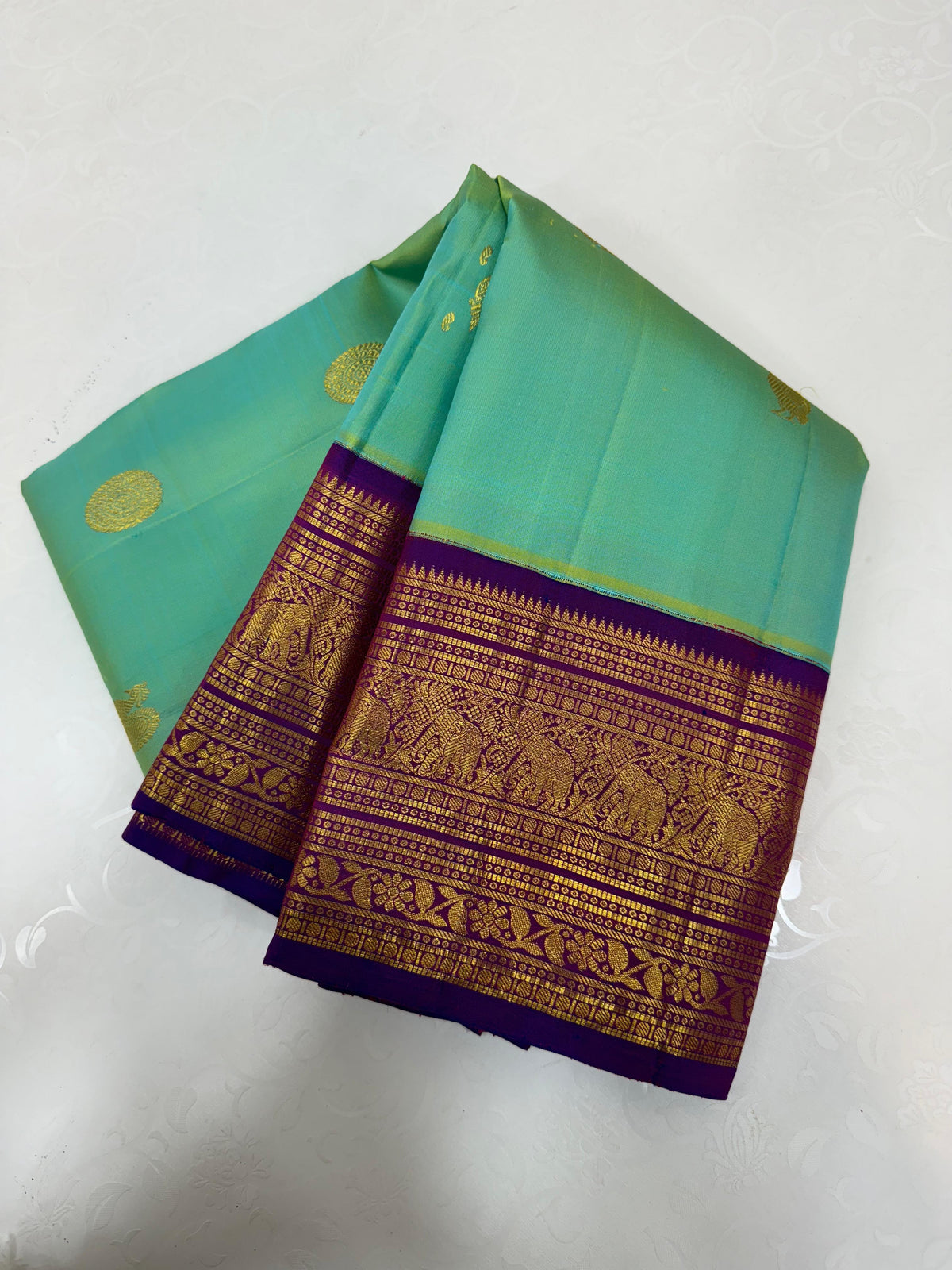 LITE BLUE/PURPLE  COLOUR ZARI COMBINITION PURE SILK SAREES