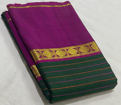 GREEN\PINKBORDER KANCHI SILK SAREE