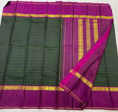 GREEN\PINKBORDER KANCHI SILK SAREE