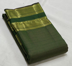 GREEN\GOLD COLOUR COMBINITION  KANCHI SILK SAREE