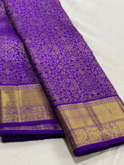 PURPLE COLOUR \ GOLDKANCHI BORDER SILK SAREES