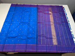 BULE & PURPLE COLOUR COMBITION KANCHIPURAM SAREE