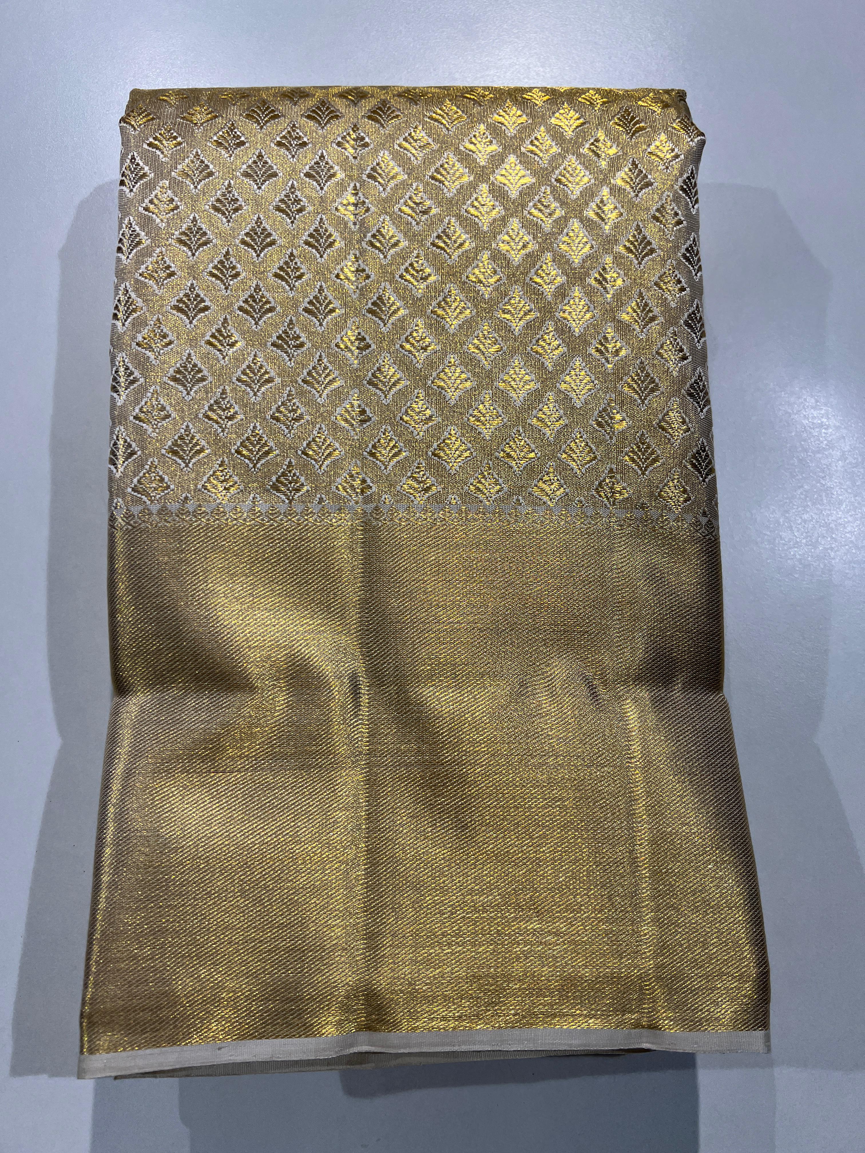 FULL GOLD ZARI KANCHIPURAM SAREE