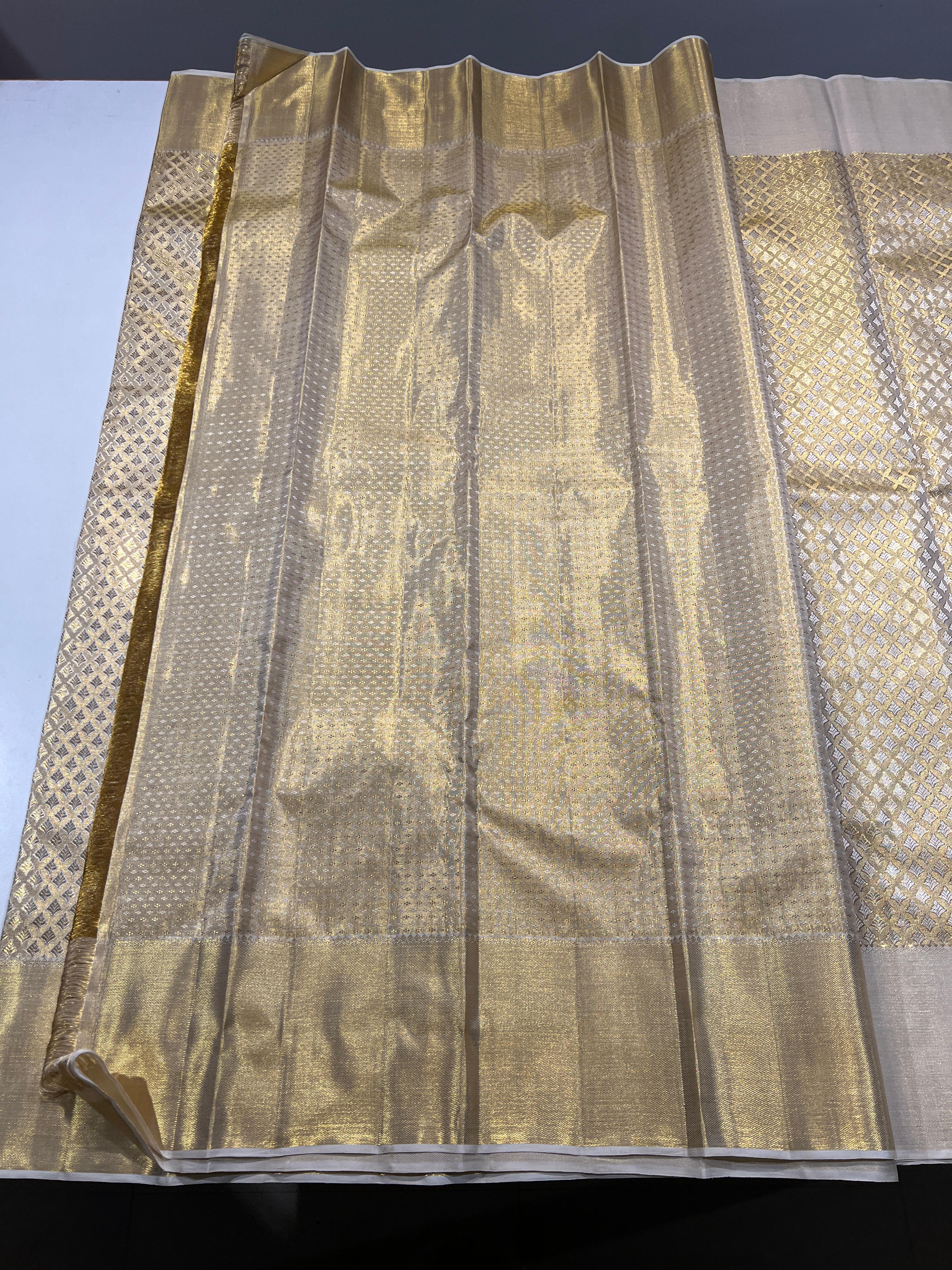 FULL GOLD ZARI KANCHIPURAM SAREE