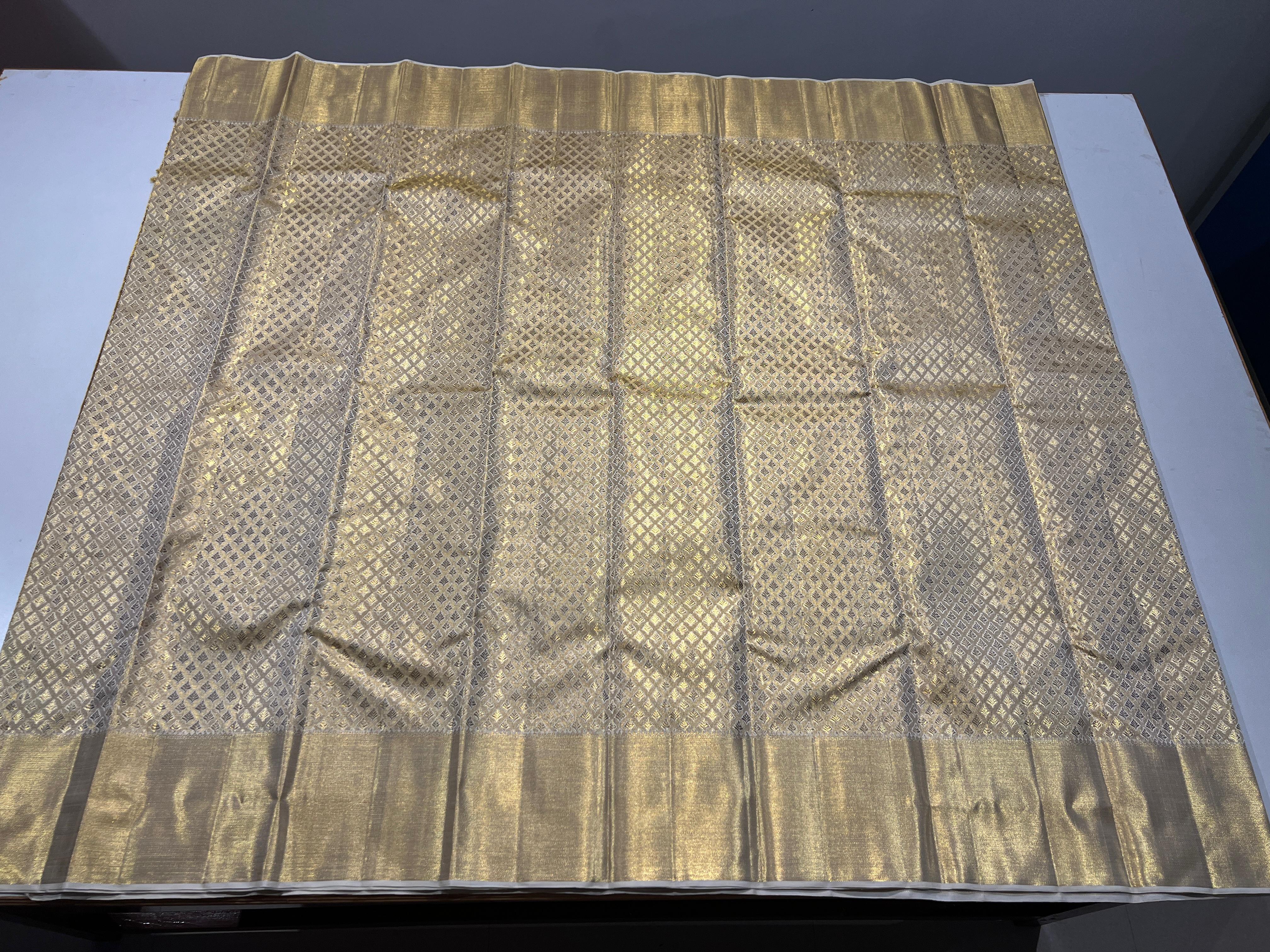 FULL GOLD ZARI KANCHIPURAM SAREE