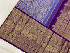 PURPLE \ GOLD BORDER GADWAL SILK SAREE