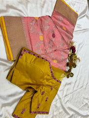 ONIONPINK CHANDERI SAREE