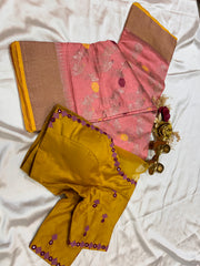 ONIONPINK CHANDERI SAREE