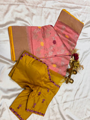 ONIONPINK CHANDERI SAREE