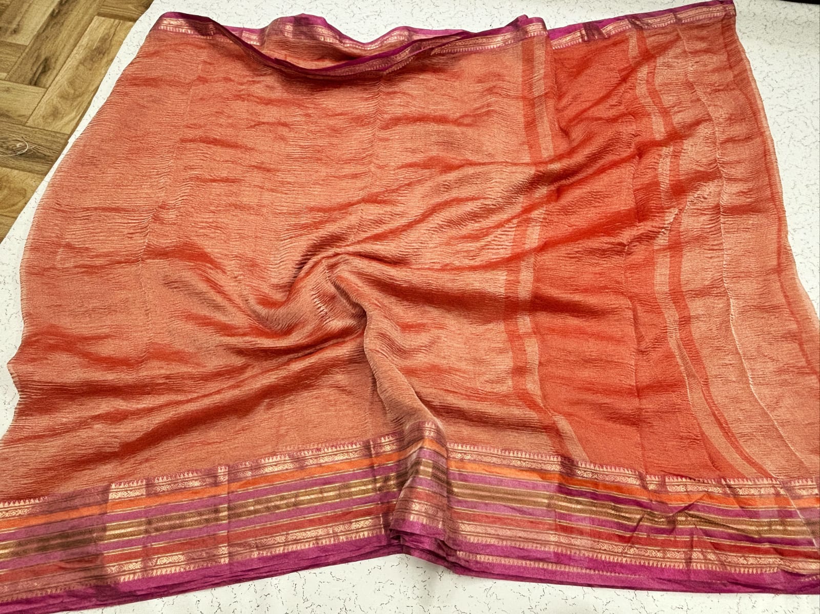 BROWN COLOUR BANARASI SILK SAREE