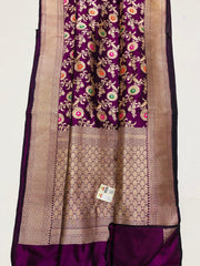 PURPLE COLOUR BANARASI SAREES