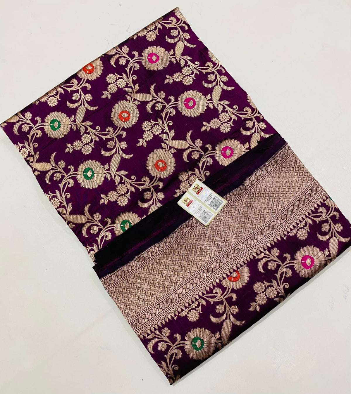 PURPLE COLOUR BANARASI SAREES