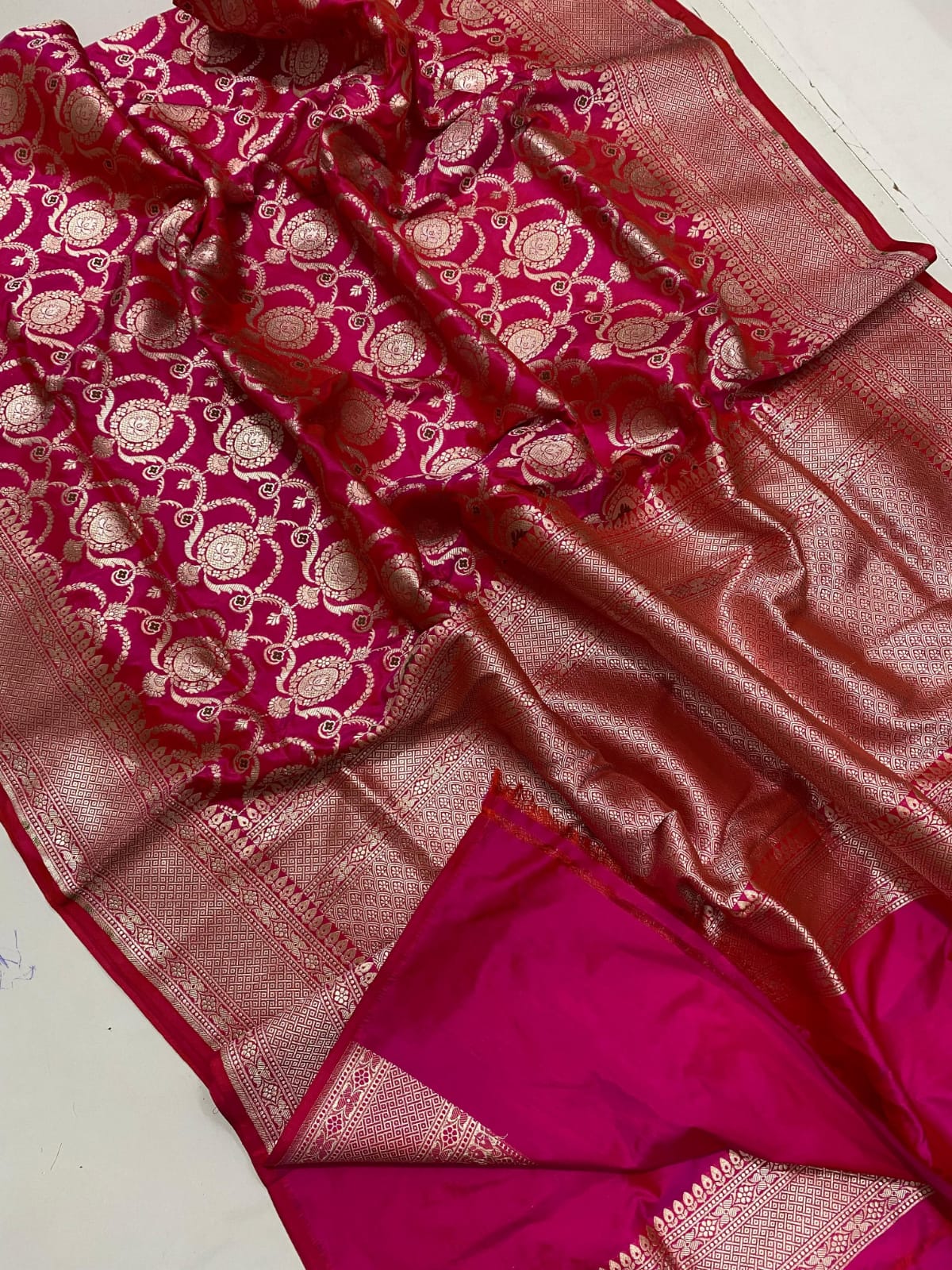 DARK RED COLOUR BANARASI SAREE