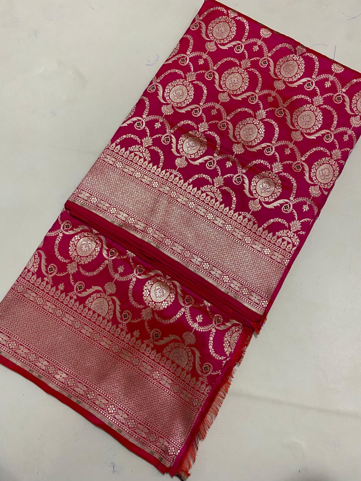 DARK RED COLOUR BANARASI SAREE