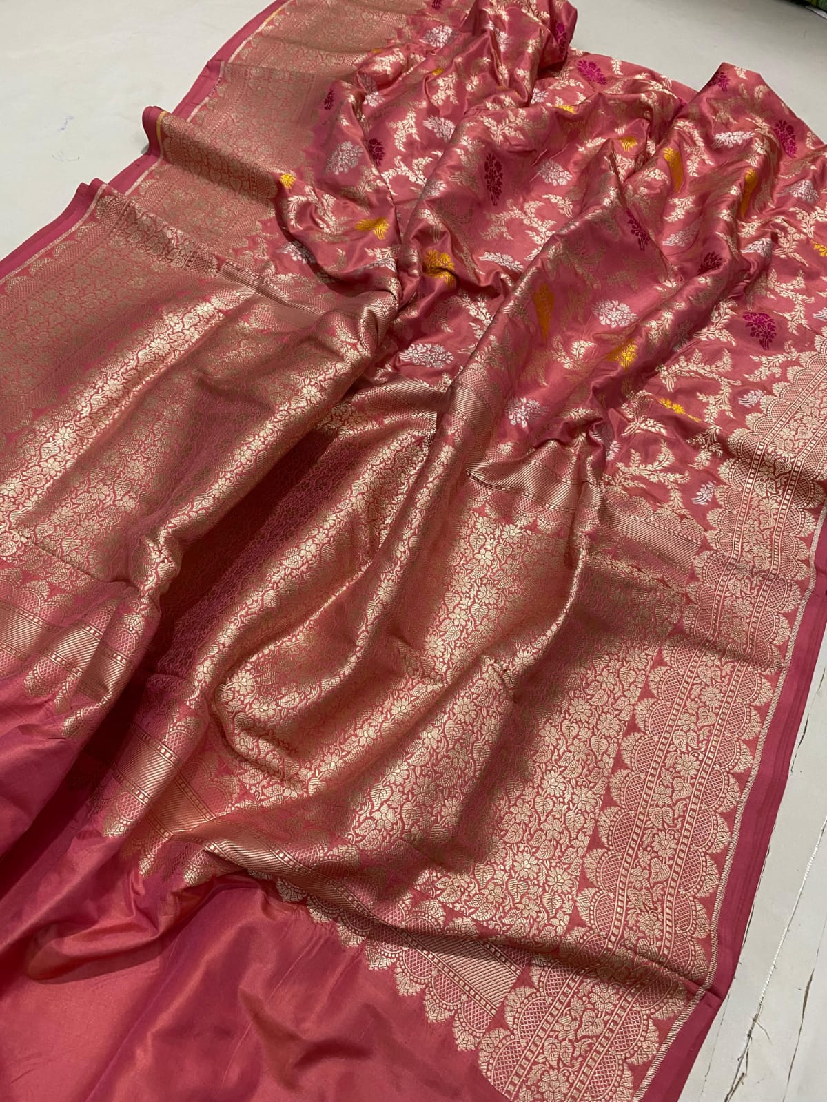 RED COLOUR & GOLDEN BODER BANARASI SAREE