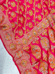 RED COLOUR & GOLDEN BORDER BANARASI SILK SAREE