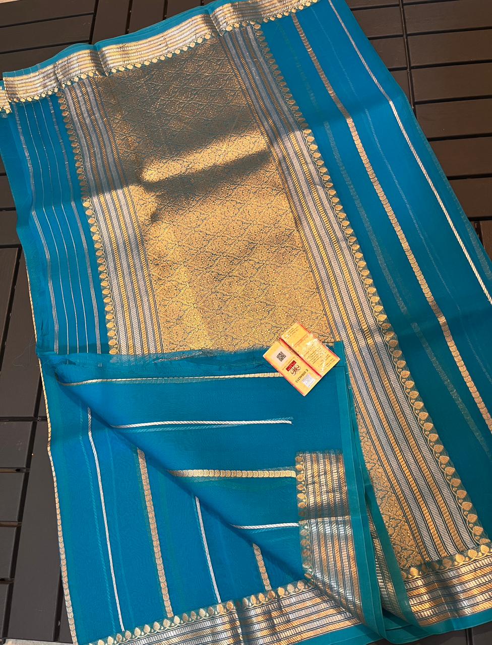 BLUE KORA ORGANZA SILK