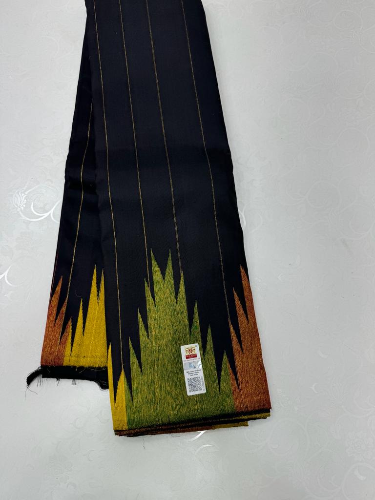 BLACK TEMPLE BOARDER SAREE