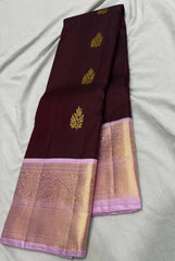 BROWN / LAVENDER KANCHI SAREE