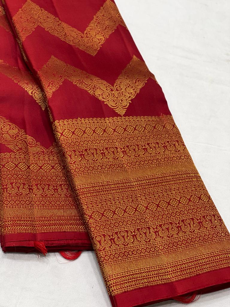 RED KANCHI SILK SAREE