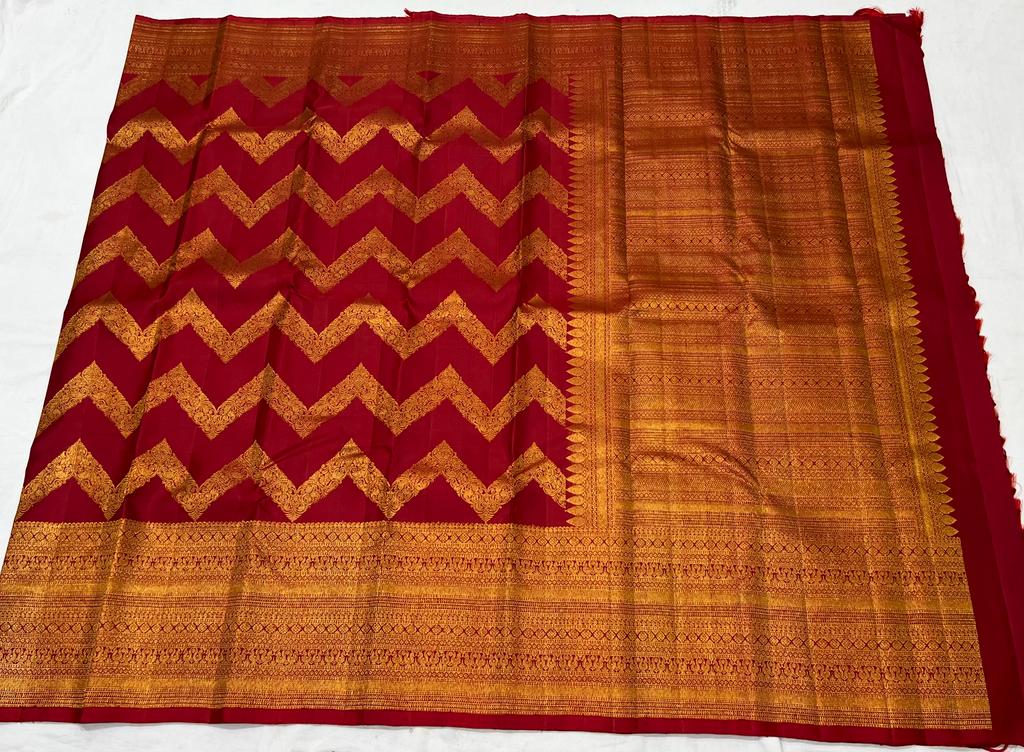 RED KANCHI SILK SAREE