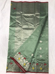 GREY CHANDERI SAREE