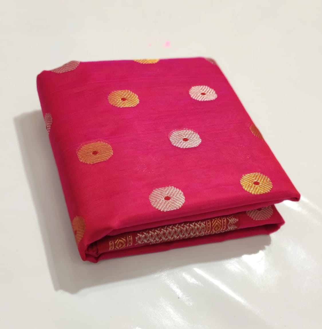 ROSE PINK CHANDERI SAREE