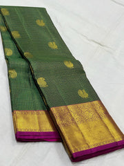 GREEN / PURPLE KANCHI SAREE