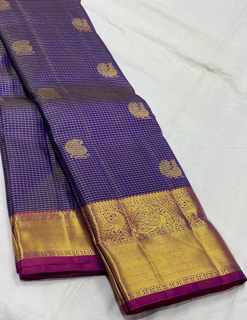 BLUE / PURPLE KANCHI SAREE