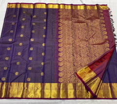 BLUE / PURPLE KANCHI SAREE