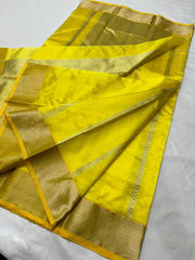 YELLOW CHANDERI SAREE